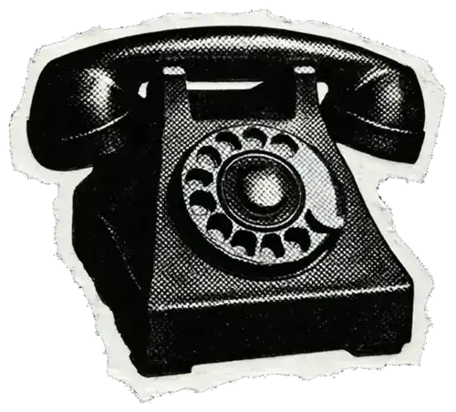 Retro rotary phone sticker
